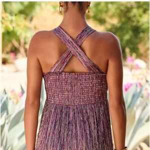 Boston proper metallic maxi dress L